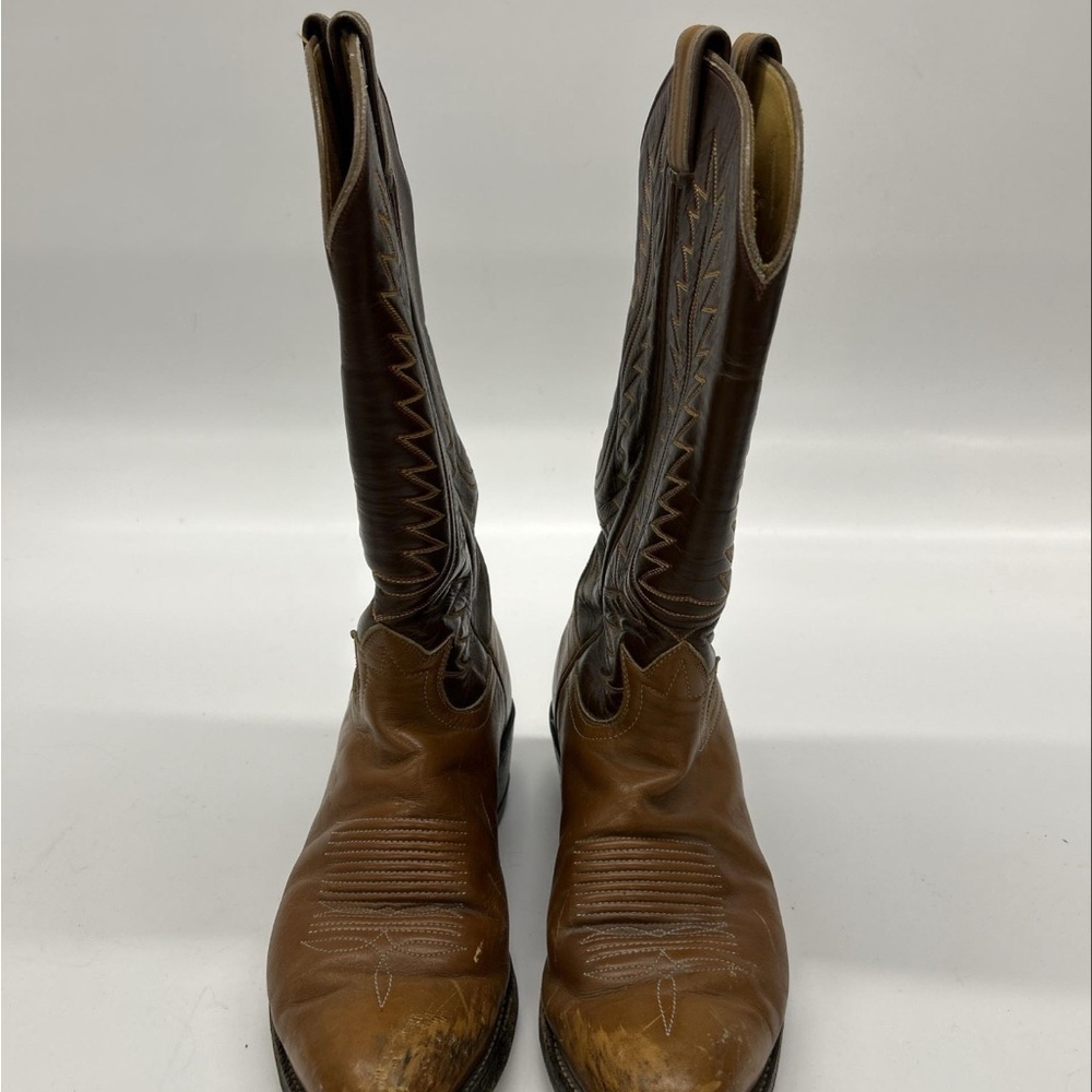 Vintage Tony Lama Cow Boy Boots Size 8.5 D Men’s Leather Cow Boy Boots Style4210 - Picture 3 of 6